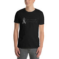 F*ck Diabetes | T-Shirt Morse Code Gray Ribbon Short-Sleeve Unisex Softstyle Cotton Support Awareness Mom Dad Brother Sister Son Daughter