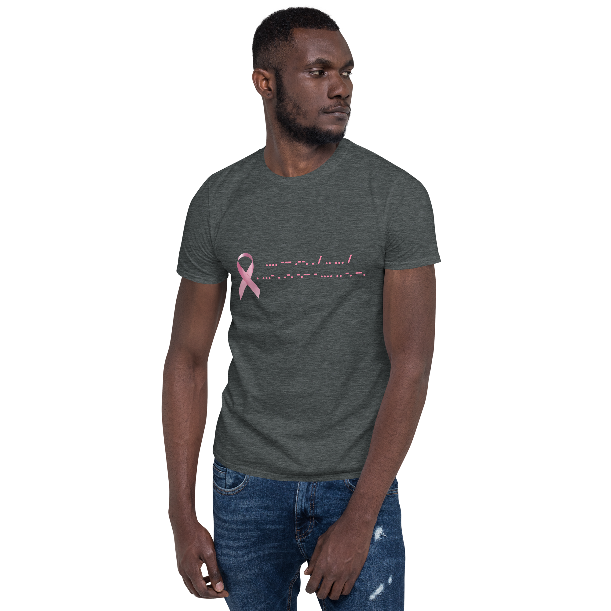 Hope Is Everything | T-Shirt Morse Code Short-Sleeve Unisex Cotton Pink Ribbon Support Mom Sister Aunt Wife Girlfriend