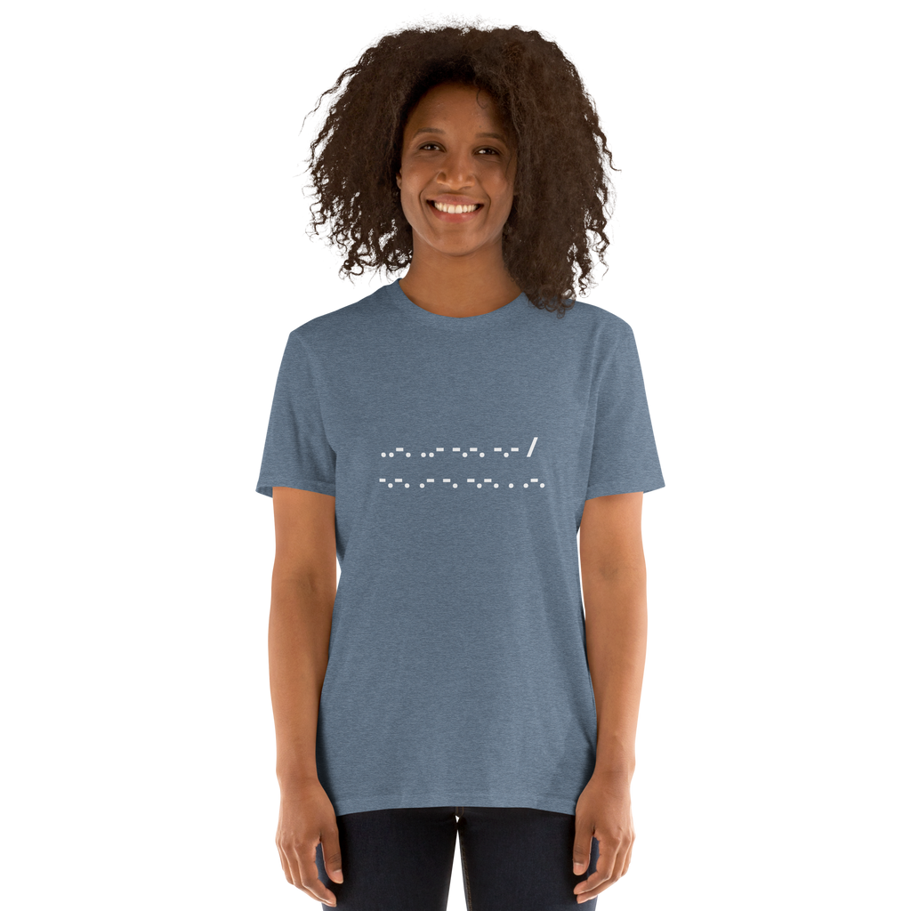 F*ck Cancer | T-Shirt Morse Code Short-Sleeve Unisex Softstyle Cotton Support Mom Dad Sister Brother