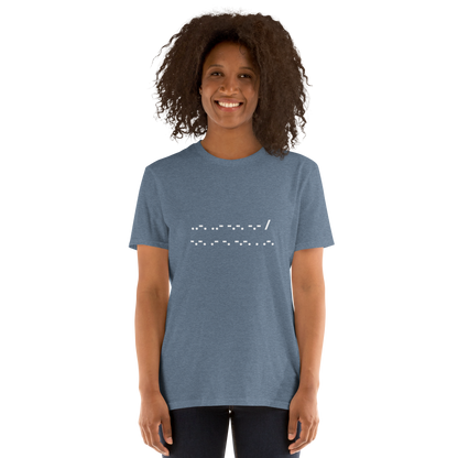 F*ck Cancer | T-Shirt Morse Code Short-Sleeve Unisex Softstyle Cotton Support Mom Dad Sister Brother