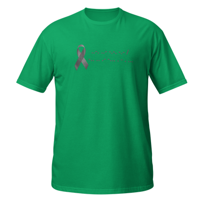 F*ck Diabetes | T-Shirt Morse Code Gray Ribbon Short-Sleeve Unisex Softstyle Cotton Support Awareness Mom Dad Brother Sister Son Daughter