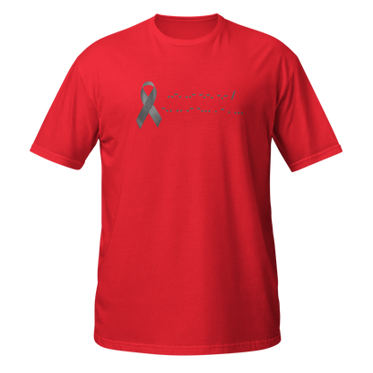 F*ck Diabetes | T-Shirt Morse Code Gray Ribbon Short-Sleeve Unisex Softstyle Cotton Support Awareness Mom Dad Brother Sister Son Daughter