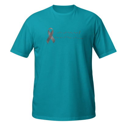 F*ck Diabetes | T-Shirt Morse Code Gray Ribbon Short-Sleeve Unisex Softstyle Cotton Support Awareness Mom Dad Brother Sister Son Daughter