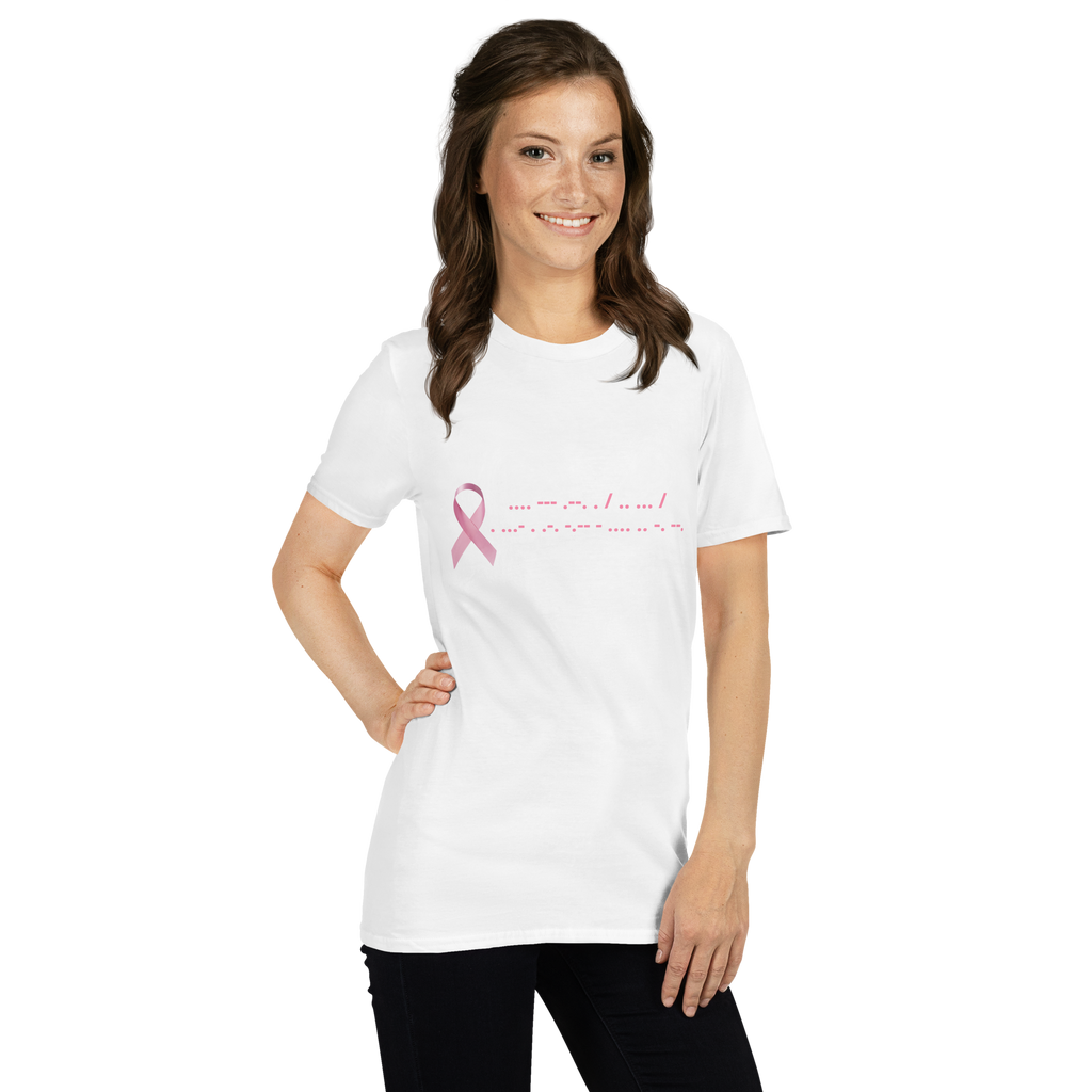 Hope Is Everything | T-Shirt Morse Code Short-Sleeve Unisex Cotton Pink Ribbon Support Mom Sister Aunt Wife Girlfriend