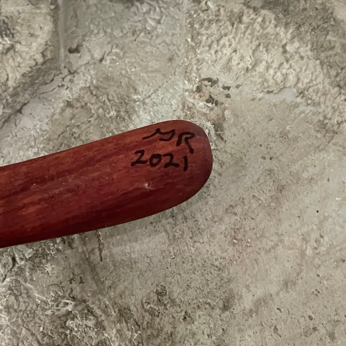Medium Curved Spatula Red Gum 13.25" Reclaimed Wood Kitchen Utensil Handmade Charcuterie