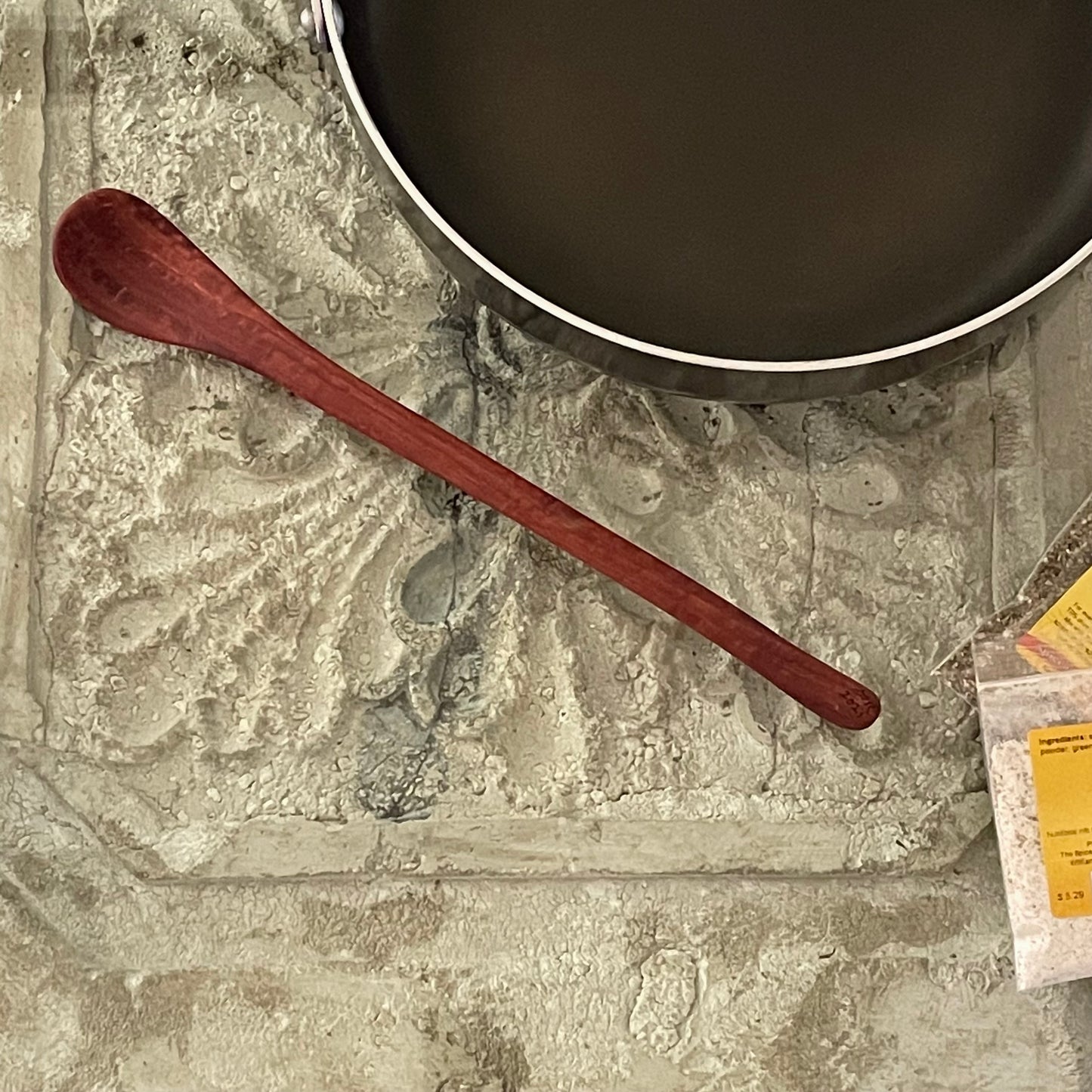 Medium Curved Spatula Red Gum 13.25" Reclaimed Wood Kitchen Utensil Handmade Charcuterie