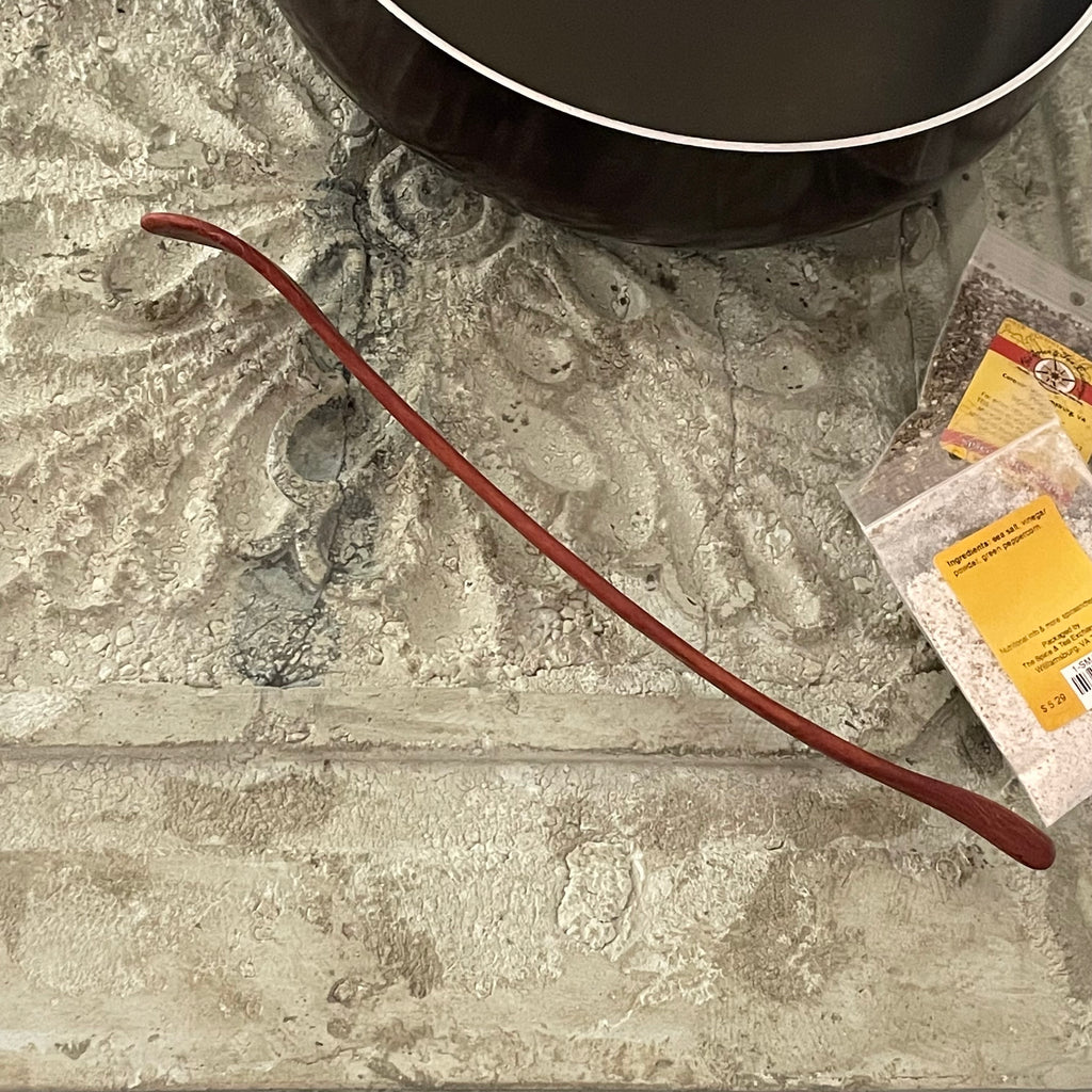 Medium Curved Spatula Red Gum 13.25" Reclaimed Wood Kitchen Utensil Handmade Charcuterie