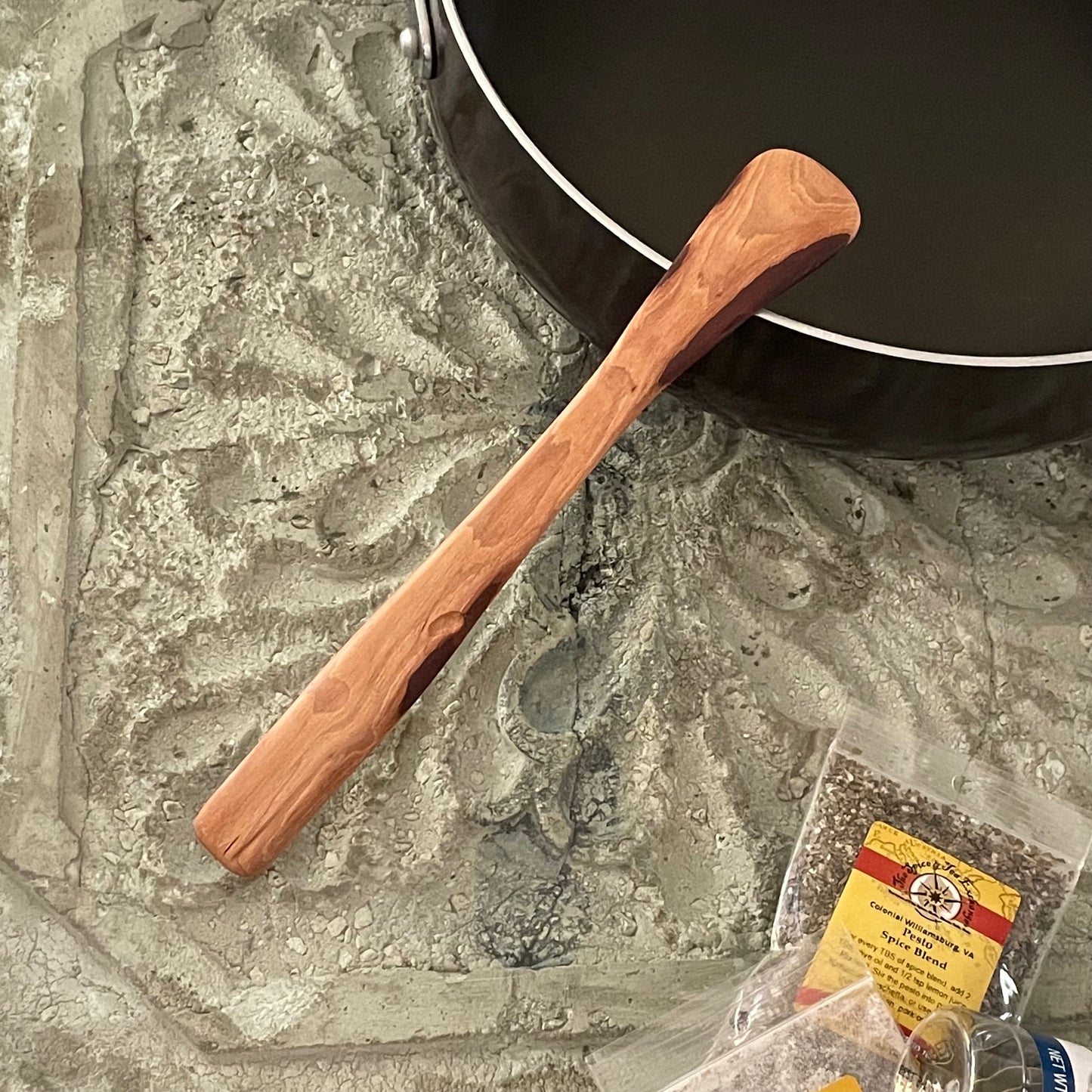 Small Rounded Spatula Oak 10" Reclaimed Wood Kitchen Utensil Handmade Charcuterie