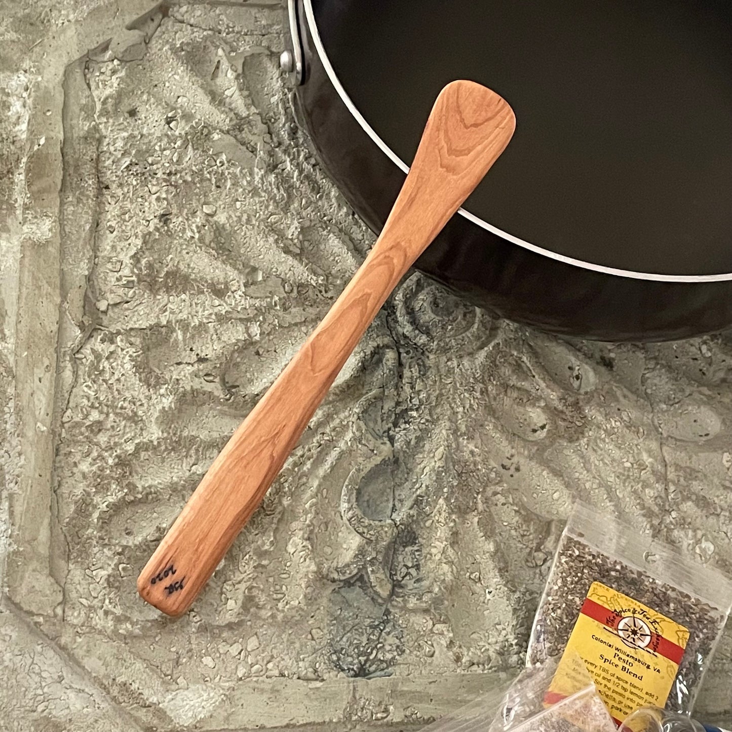 Small Rounded Spatula Oak 10" Reclaimed Wood Kitchen Utensil Handmade Charcuterie