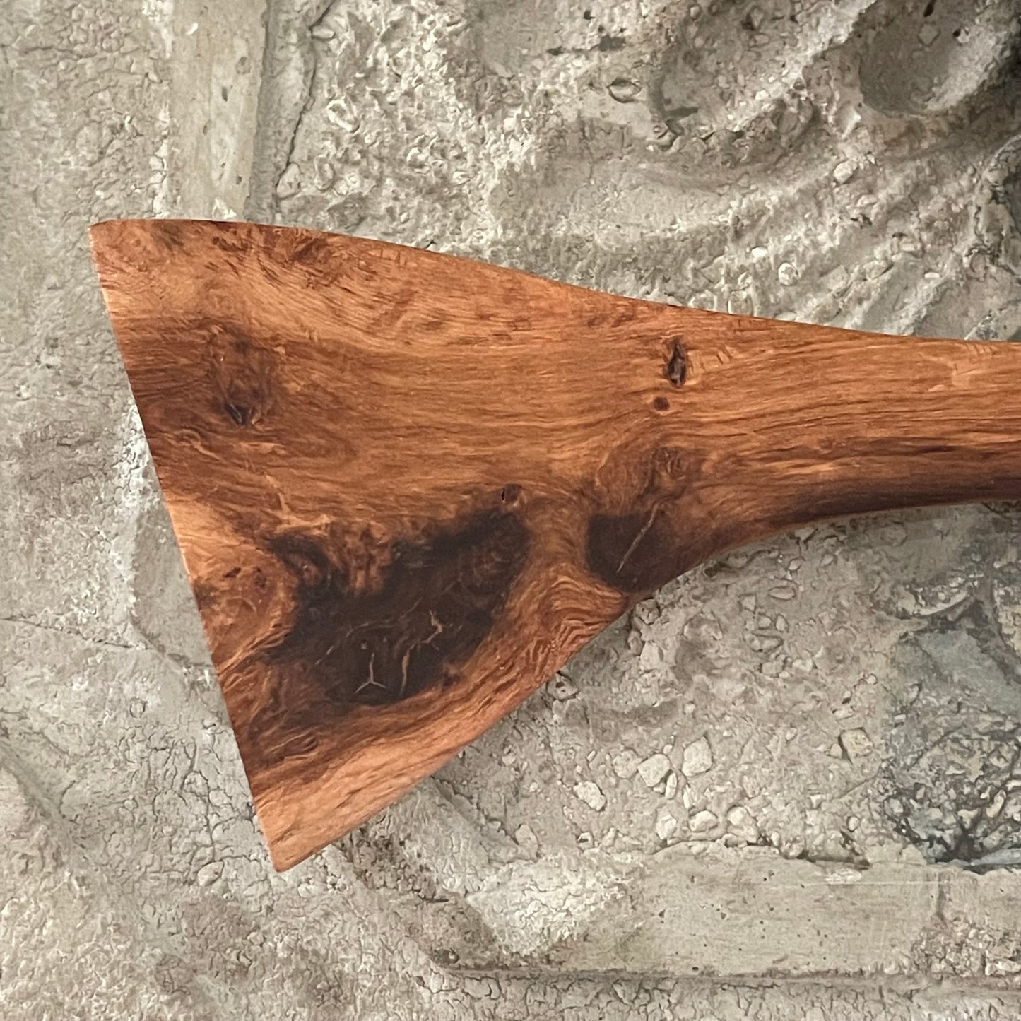 Large Angled Spatula Oak 15" Reclaimed Wood Kitchen Utensil Handmade Charcuterie