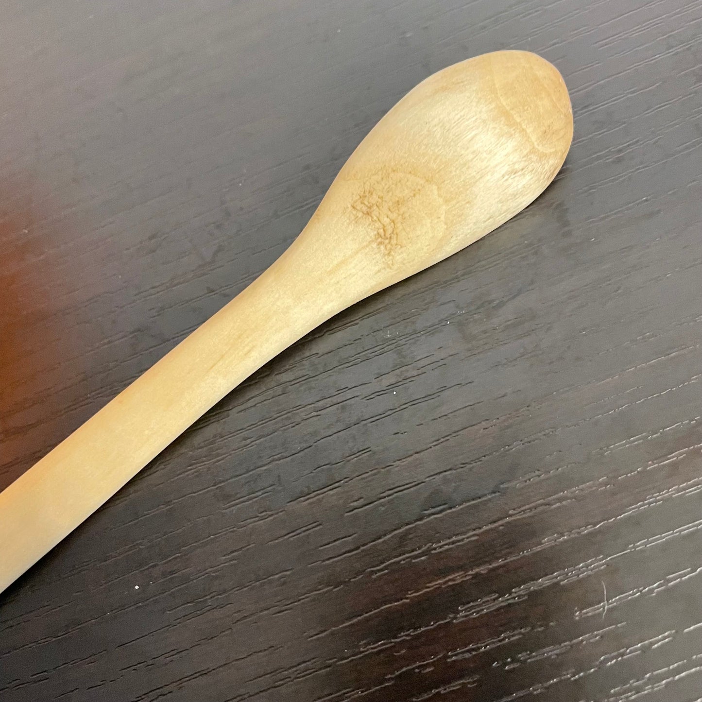 Handmade Small Narrow Blade Wooden Spoon, Aspen 9.75"