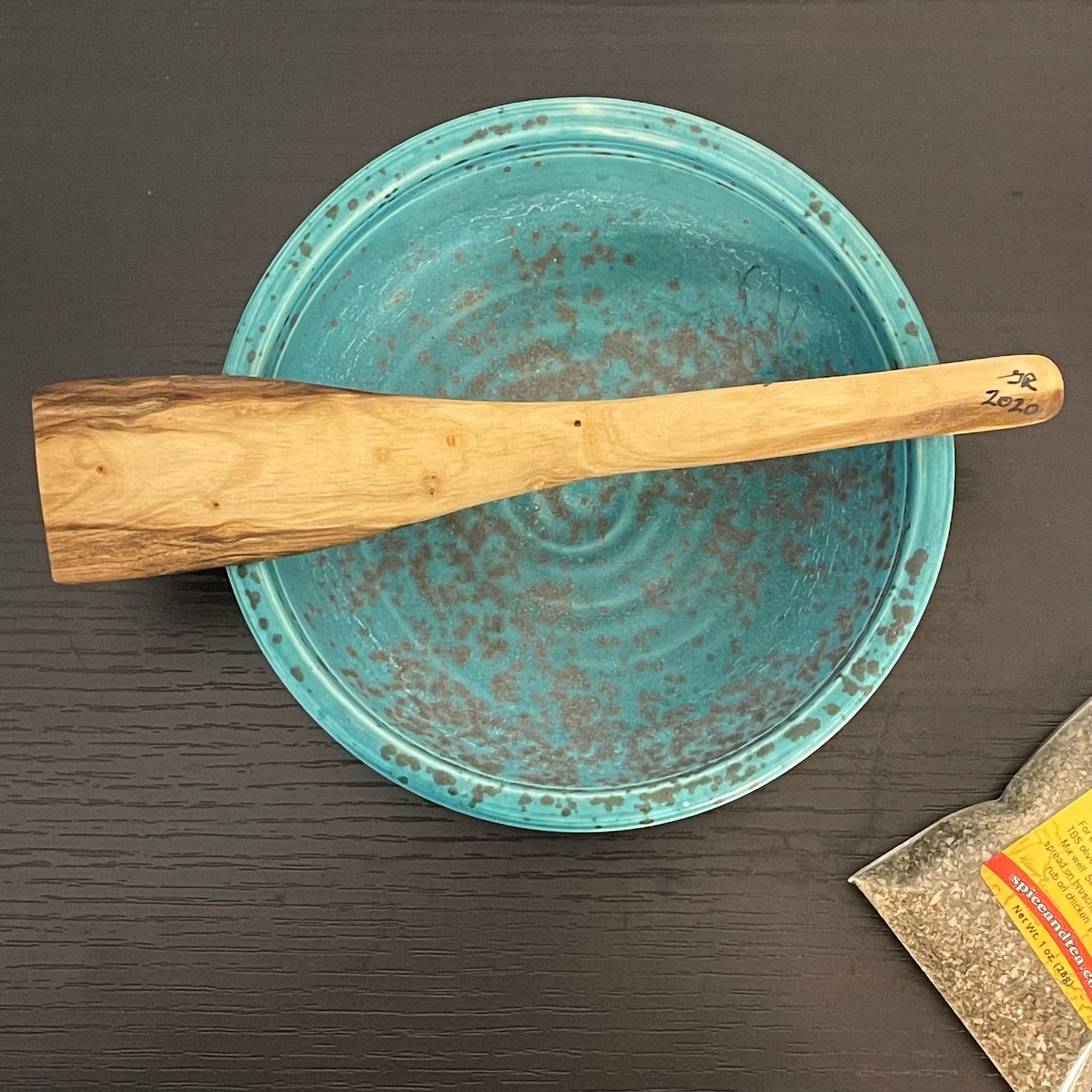 Small Flat Spatula Black Walnut 9" Reclaimed Wood Kitchen Utensil Handmade Pancakes Omelets Eggs