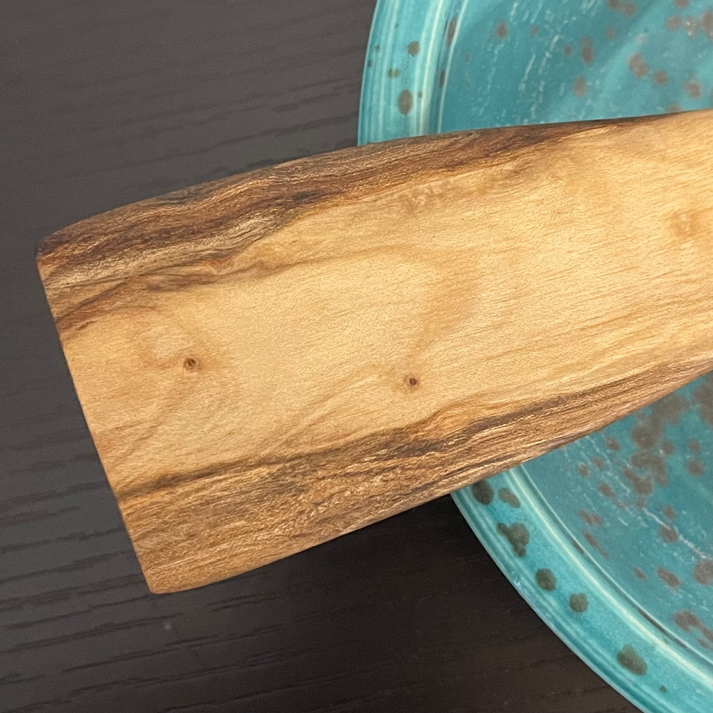 Small Flat Spatula Black Walnut 9" Reclaimed Wood Kitchen Utensil Handmade Pancakes Omelets Eggs
