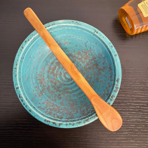 Small Rounded Spatula Huckleberry 9.5" Reclaimed Wood Kitchen Utensil Handmade Charcuterie