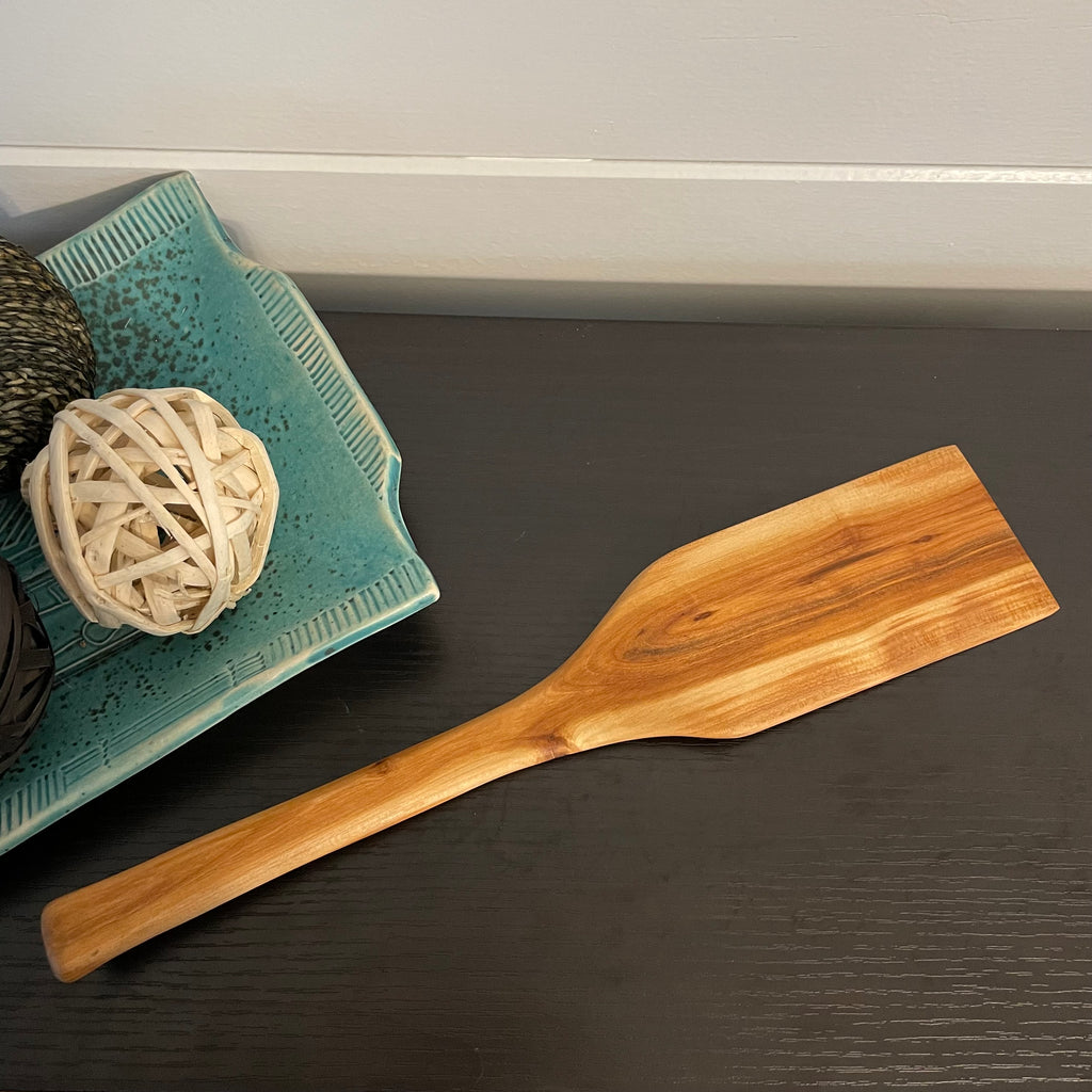 Large Flat Spatula Huckleberry 14.75" Reclaimed Wood Kitchen Utensil Handmade Charcuterie