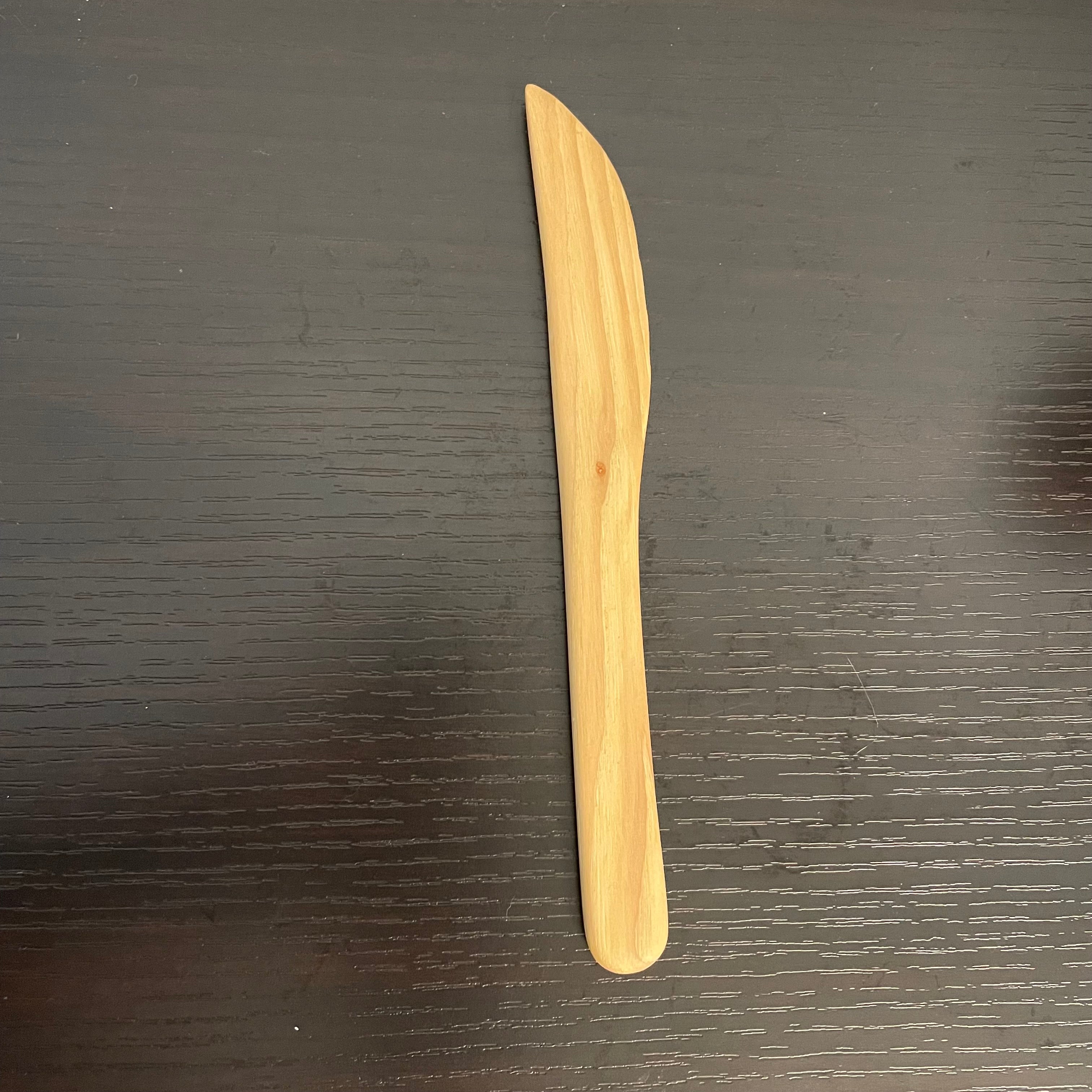 Small Tapered Blade Knife Spreader Pecan 8.25" Reclaimed Wood Kitchen Utensil Handmade Charcuterie