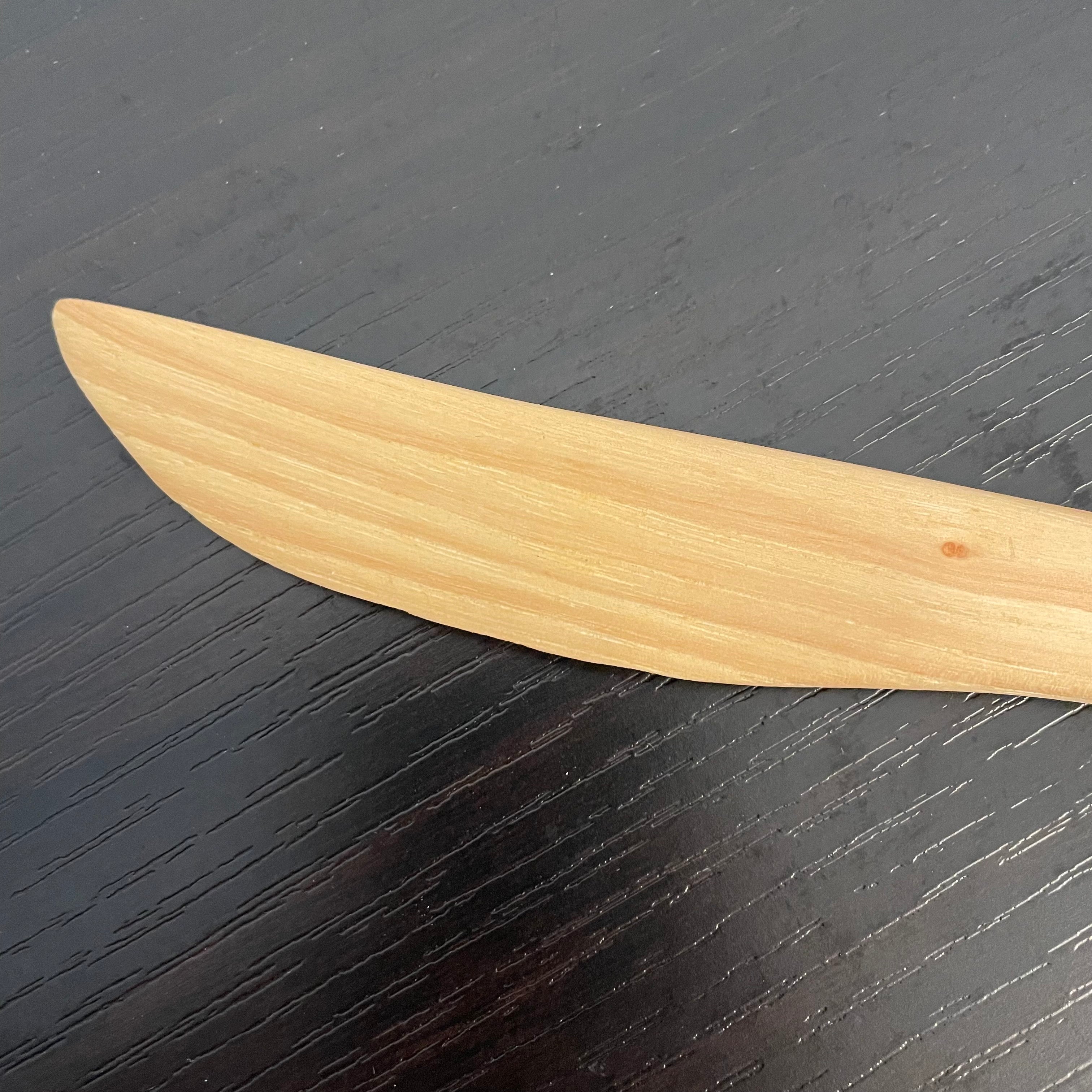 Small Tapered Blade Knife Spreader Pecan 8.25" Reclaimed Wood Kitchen Utensil Handmade Charcuterie