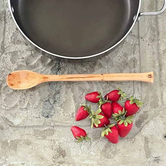 Large Spoon Cherry 14" Reclaimed Wood Kitchen Utensil Handmade Cooking Stirring Baking Mixing Serving