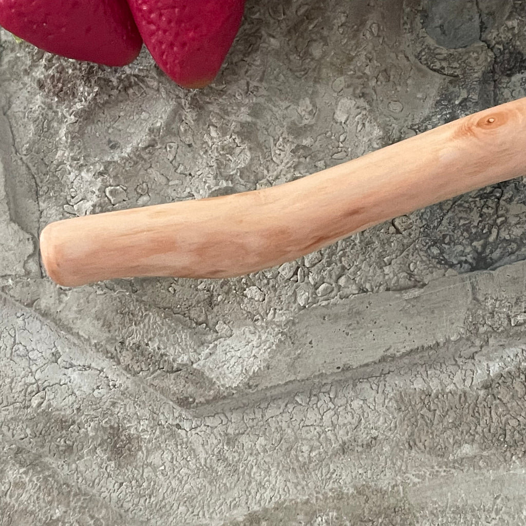 Rustic Rounded Handle Double End Scottish Spurtle Cherry 10" Reclaimed Wood Kitchen Utensil Handmade Hot Drinks Oatmeal Grits
