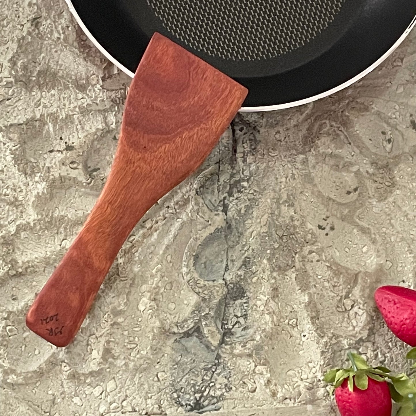 Mini Flat Spatula Flipper Cherry 6.5" Reclaimed Wood Kitchen Utensil Handmade Pancakes Omelets Eggs