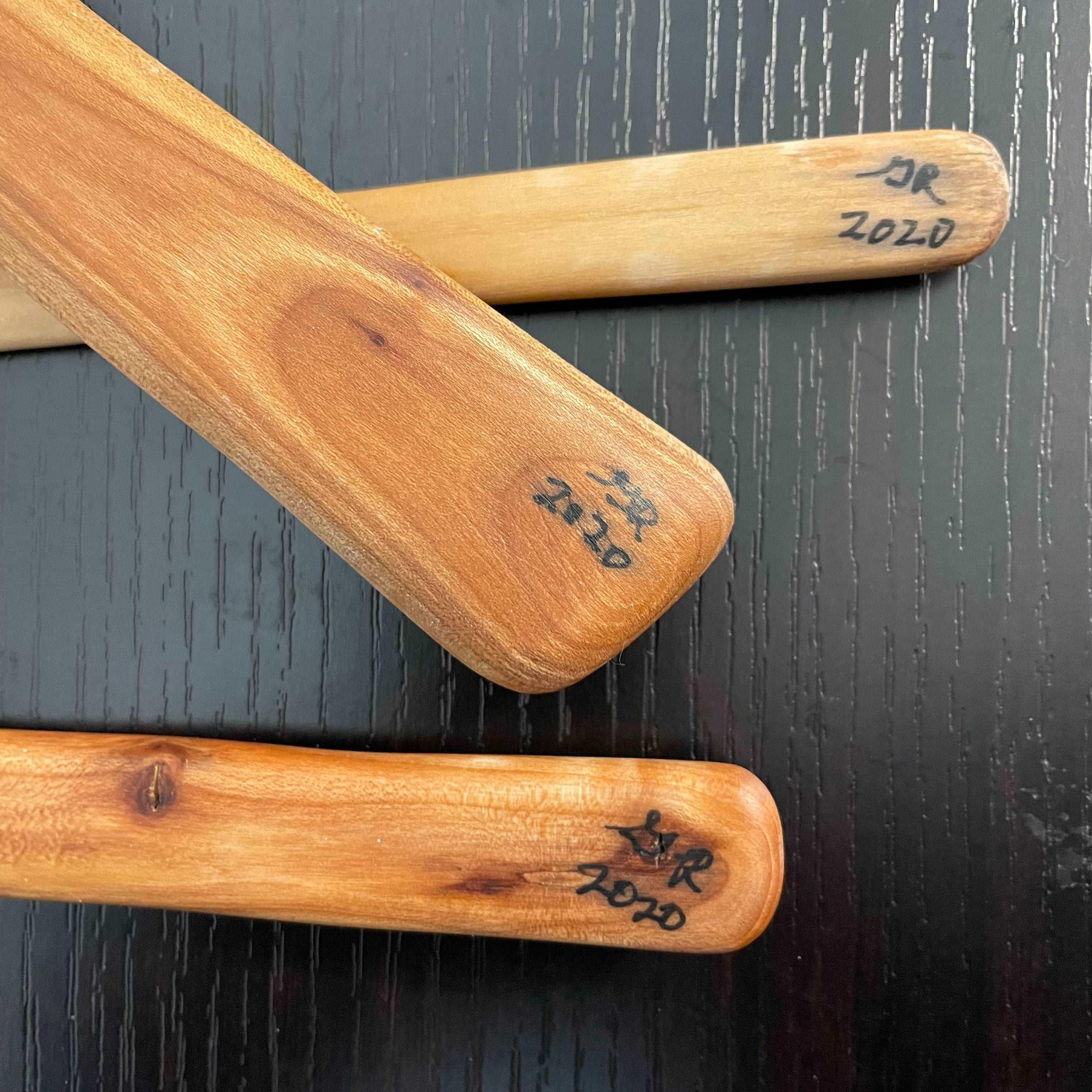 closeup of signed ends